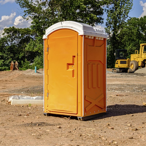 how often are the portable restrooms cleaned and serviced during a rental period in Nickerson Kansas